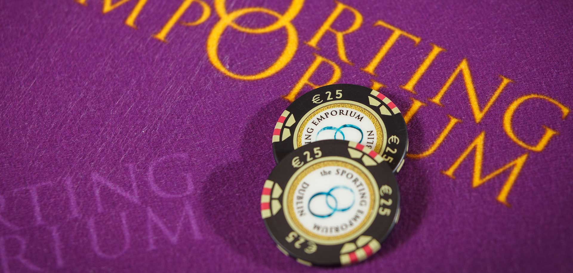 Casino Chips on Purple Table